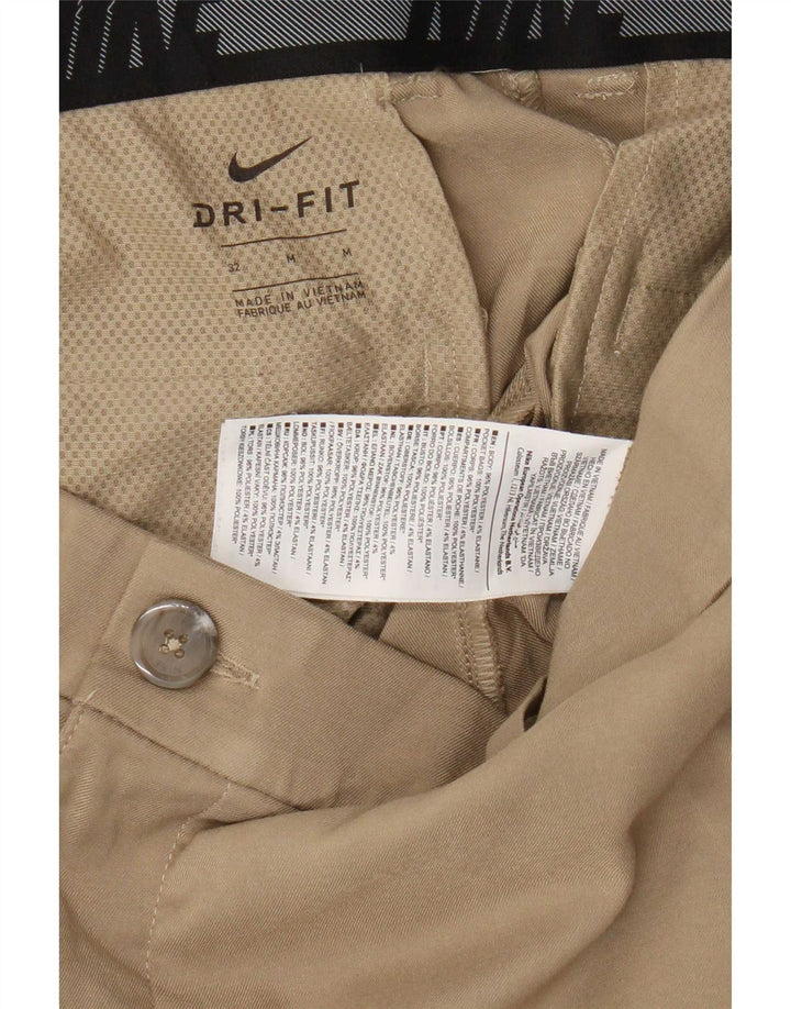 Pantaloncini chino da uomo Nike W32 poliestere beige medio
