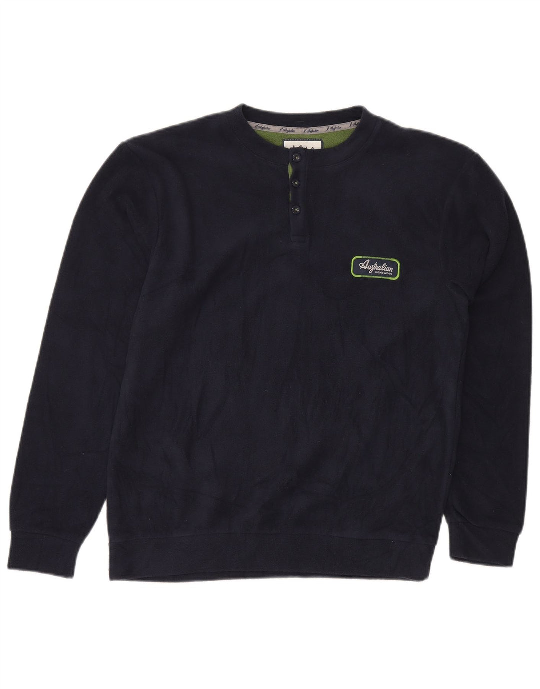 AUSTRALIAN L'ALPINA Maglione in pile da uomo medio blu navy poliestere