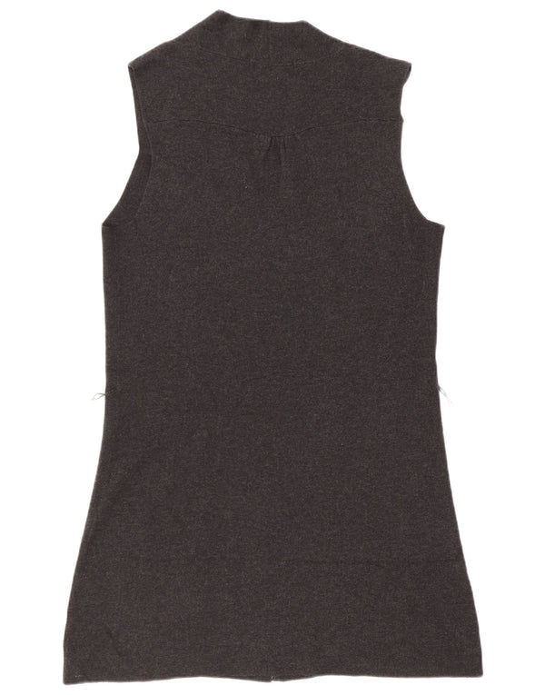 Maglione cardigan senza maniche da donna Marks & Spencer UK 12 Grigio medio