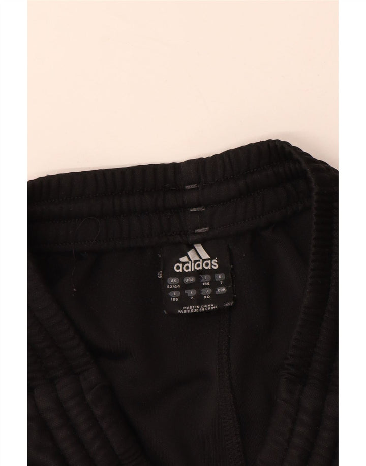 Pantaloni da tuta con grafica ADIDAS da uomo UK 42/44 Large Nero Poliestere