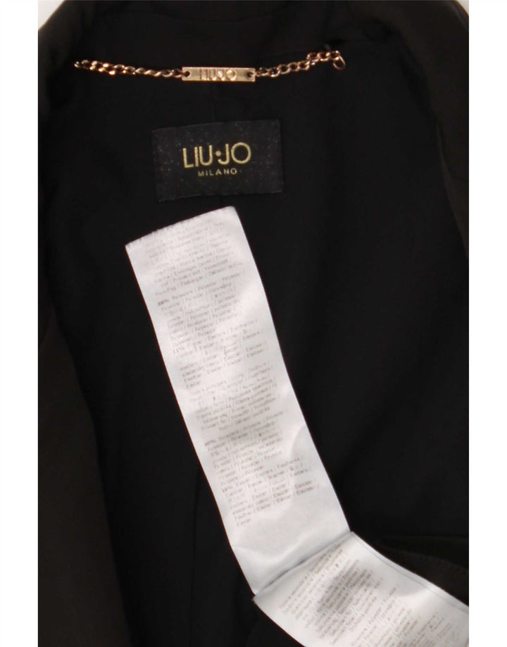 Giacca Blazer 1 Bottone Donna Liu Jo IT 40 Small Poliestere Nero
