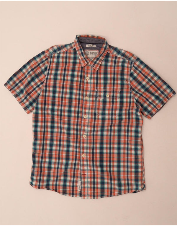 Camicia a maniche corte da uomo Fat Face Grande cotone a quadri multicolore