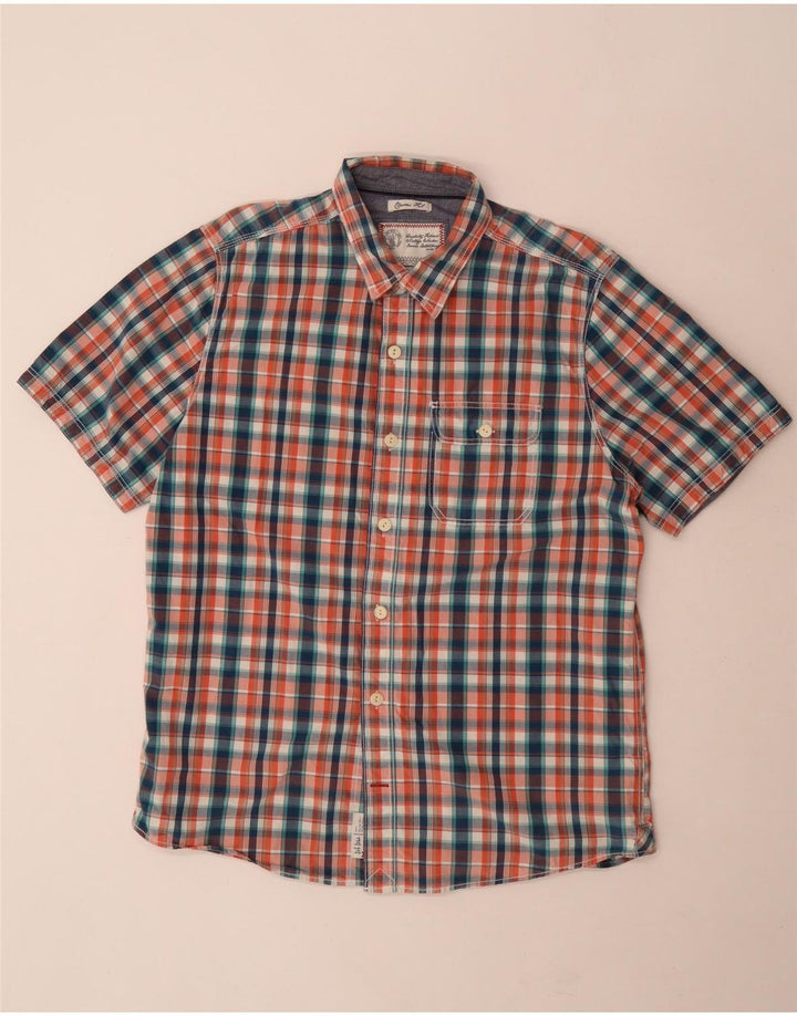 Camicia a maniche corte da uomo Fat Face Grande cotone a quadri multicolore