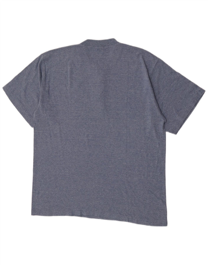 T-shirt da uomo Champion Top XL in cotone chiazzato blu