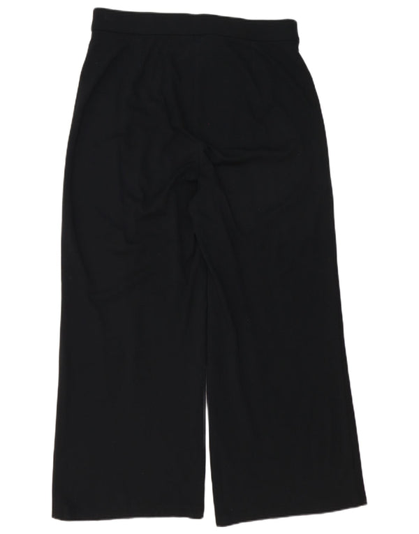 Pantaloni casual a vita alta da donna Marks & Spencer UK 14 Large W32 L26 neri