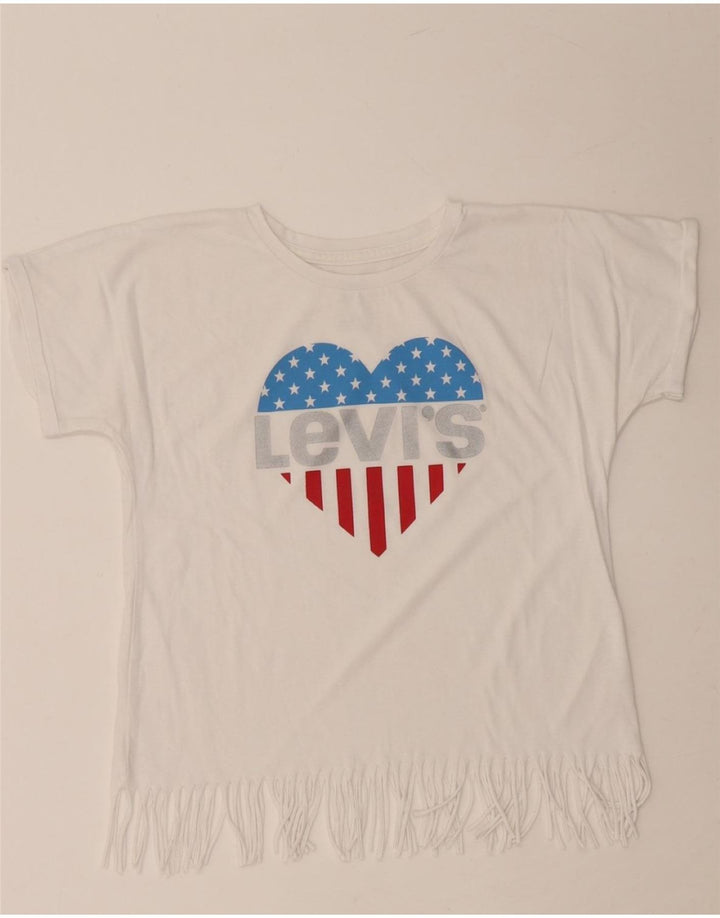 LEVI'S Girls Graphic T-Shirt Top 11-12 Years White
