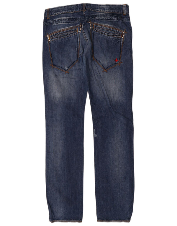 Jeans slim invecchiati da uomo Zu Elements W34 L34 Blu