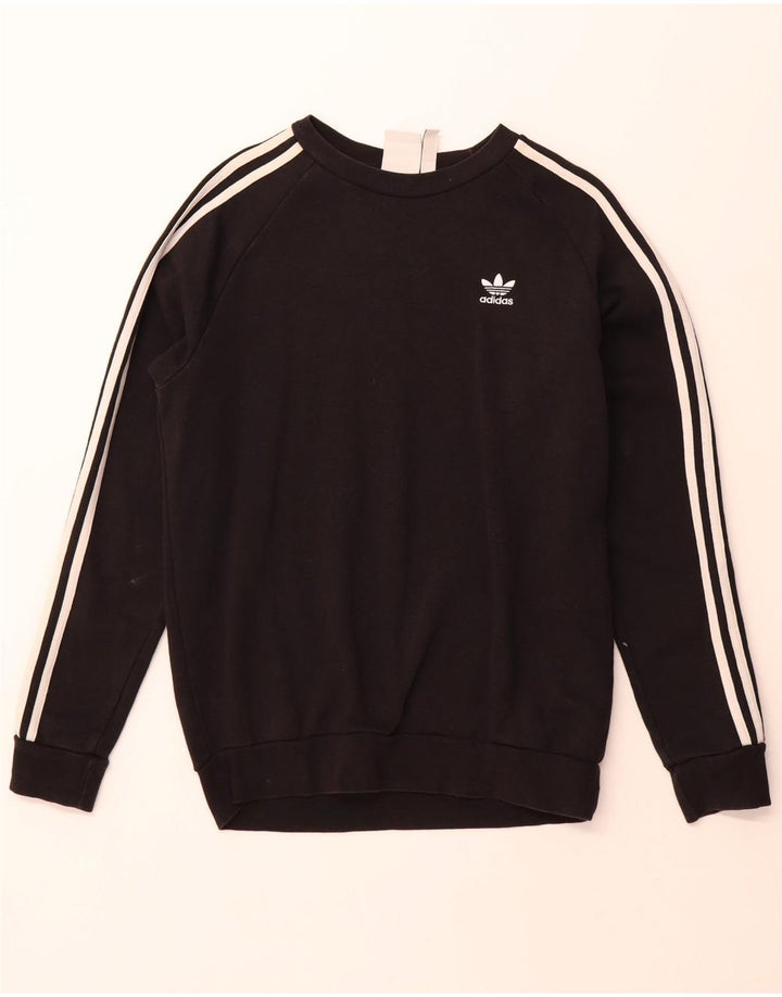 Felpa ADIDAS da uomo maglione piccolo cotone nero