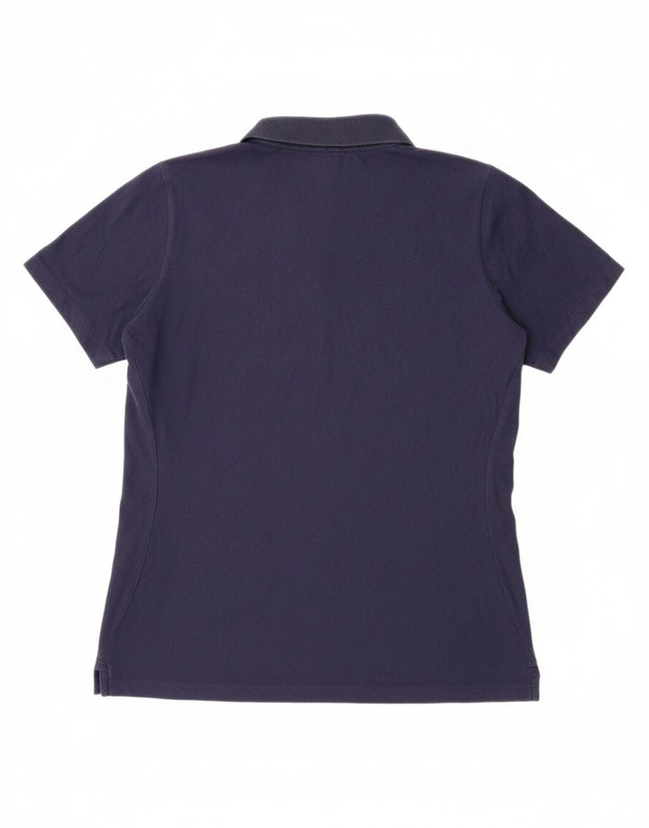CHAMPION Womens Polo Shirt UK 14 Large Navy Blue Vintage Champion and Second-Hand Champion from Messina Hembry 