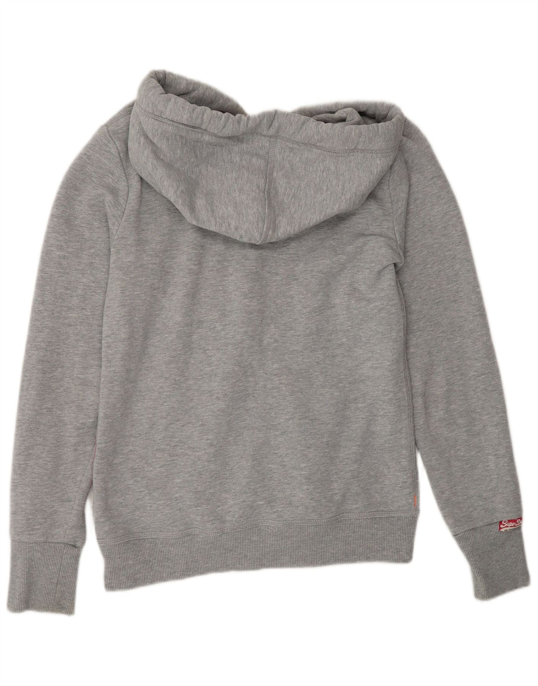 Felpa con cappuccio grafica da donna Superdry UK 14 Cotone grigio medio