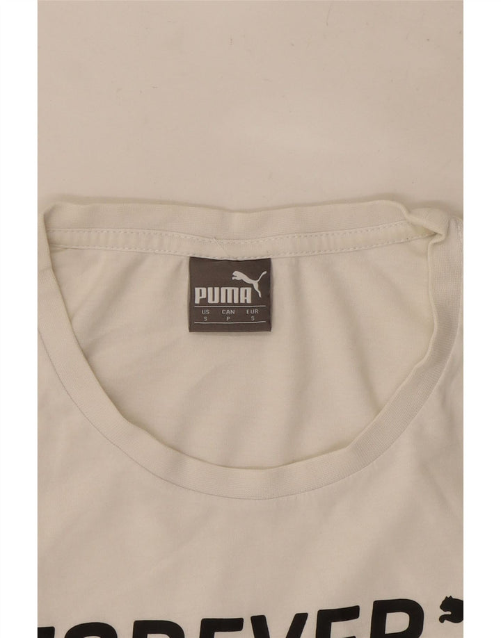 T-shirt grafica da uomo PUMA Top Small bianca