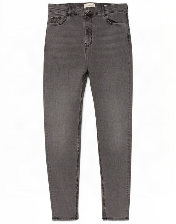 Marks & Spencer Jeans skinny a vita alta da donna UK 16 Large W32 L30 Grigio