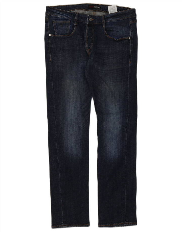 Jeans slim da uomo Guess W34 L34 cotone blu navy