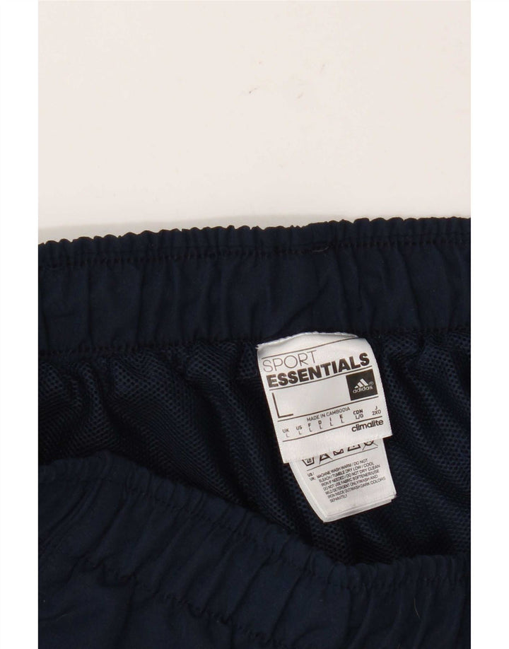 Pantaloncini sportivi Adidas Climalite da uomo di grandi dimensioni in poliestere blu navy