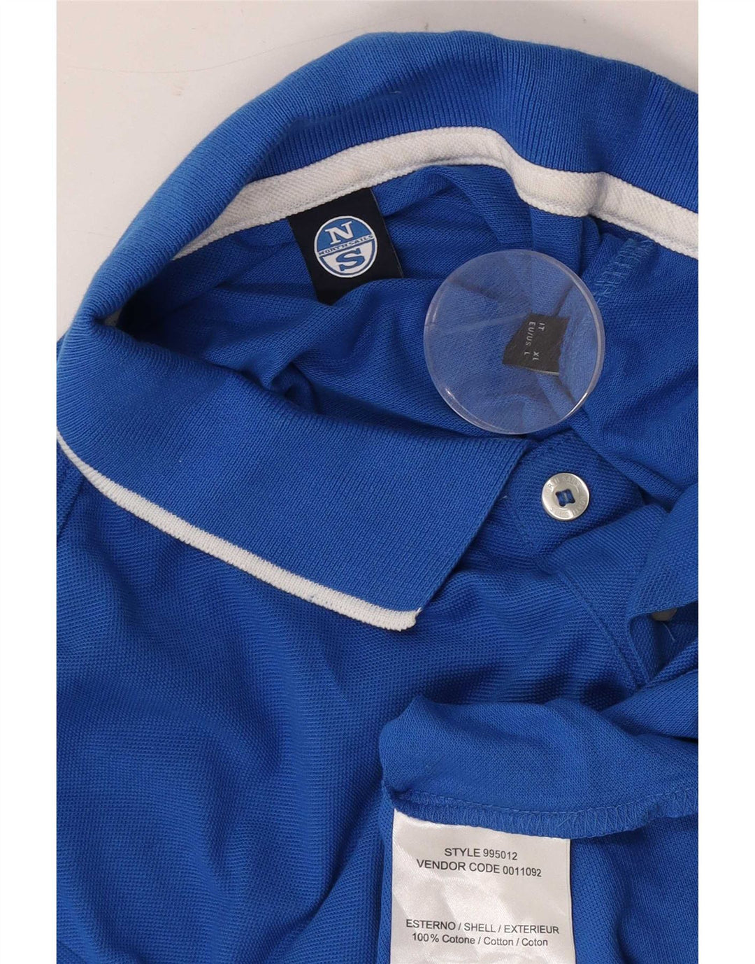 Polo da uomo North Sails Large in cotone blu
