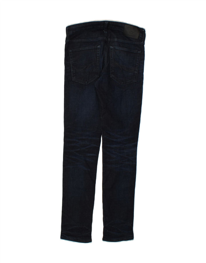 JACK & JONES Womens GLENN Slim Jeans W32 L32 Navy Blue Cotton Vintage Jack & Jones and Second-Hand Jack & Jones from Messina Hembry 