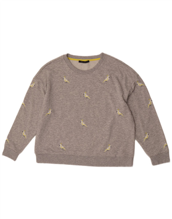Felpa grafica da donna Marks & Spencer UK 18 XL grigio chiazzato