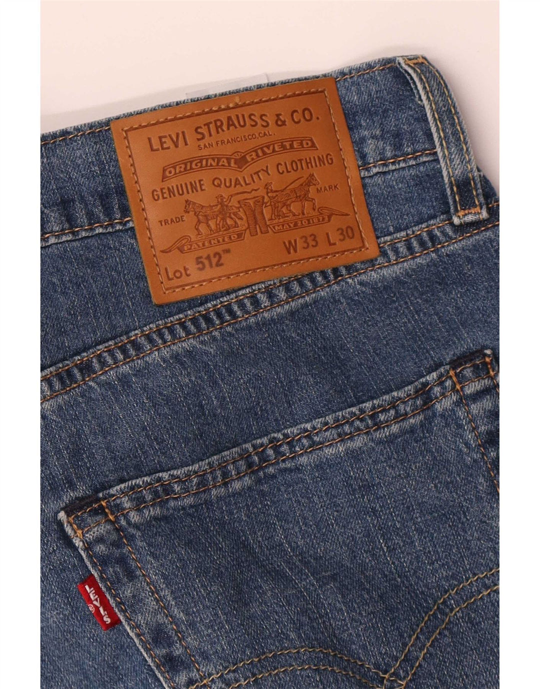 Jeans Levi's Uomo 512 Slim Tapered W33 L30 Cotone Blu