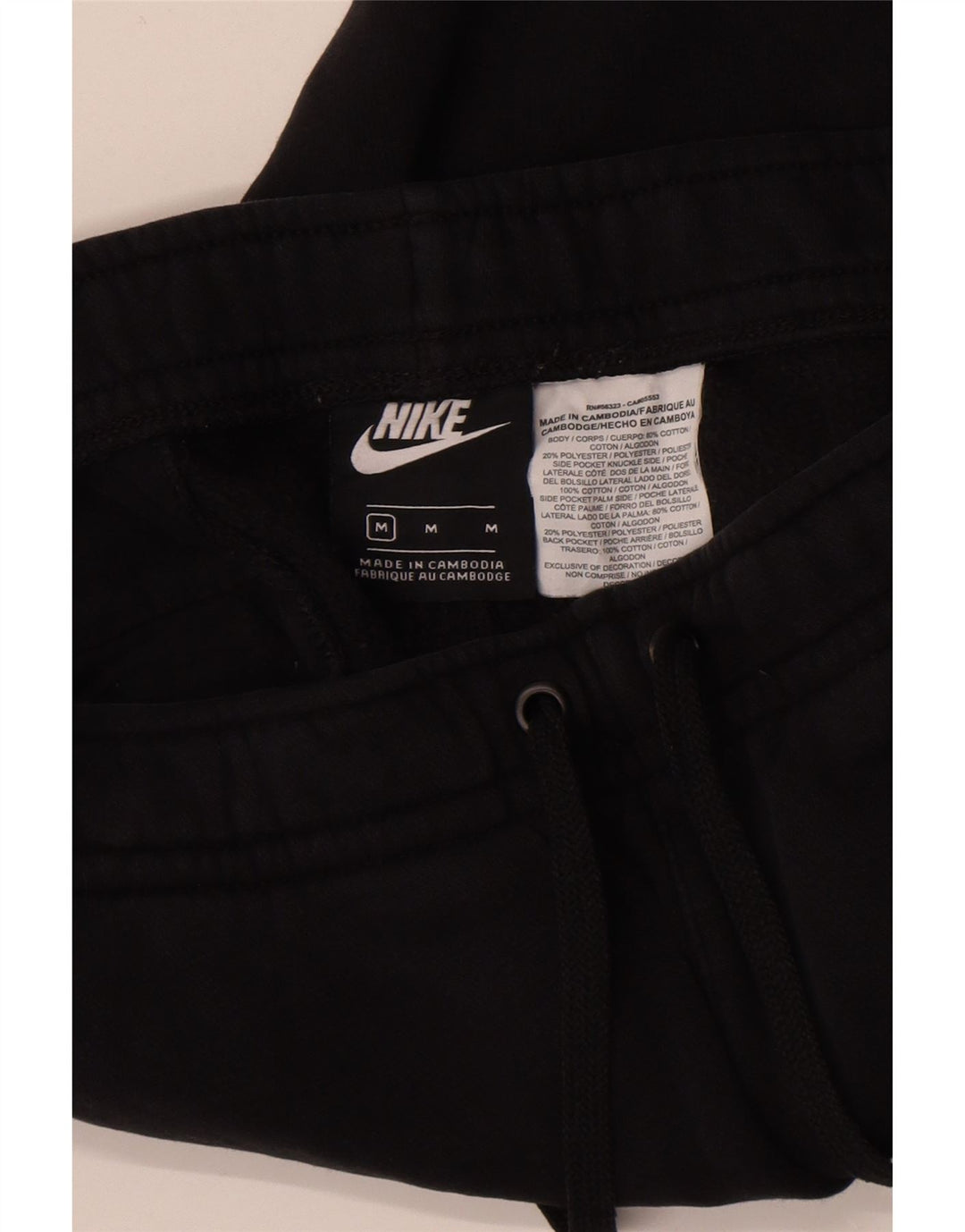 Pantaloni da tuta con grafica Nike da uomo, pantaloni da jogging, cotone medio nero