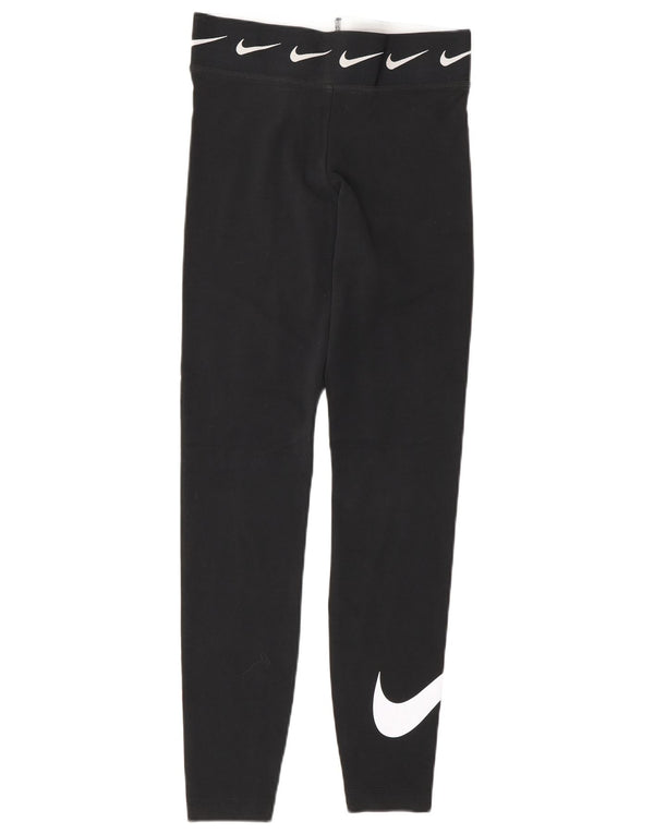 Leggings grafici da donna Nike UK 10 piccoli cotone nero