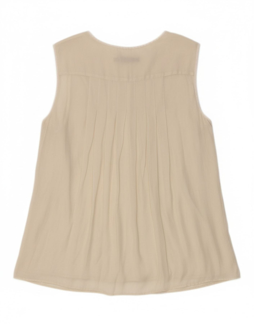 ZARA Womens Sleeveless Shirt Blouse UK 14 Large Off White Vintage Zara and Second-Hand Zara from Messina Hembry 
