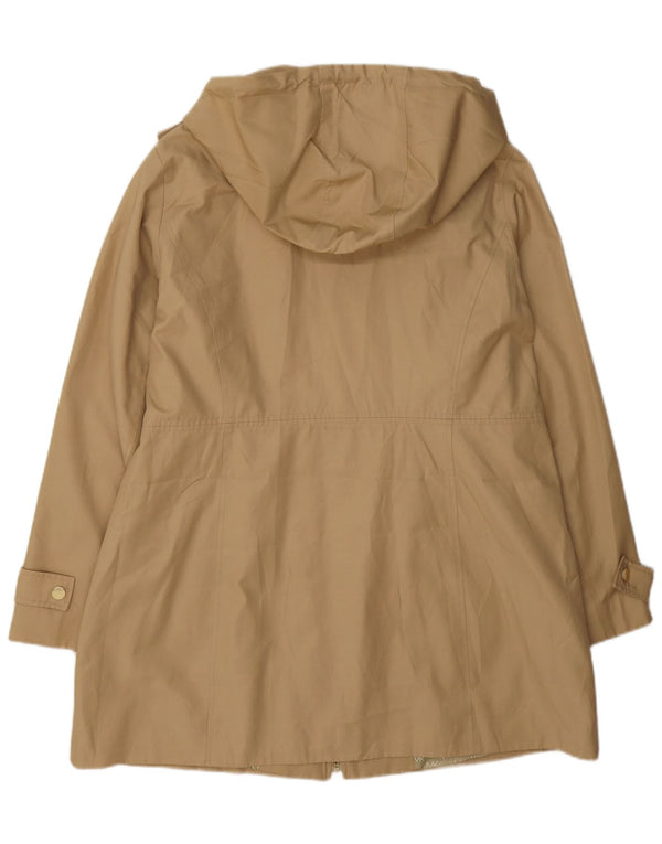 Giacca antipioggia con cappuccio da donna Michael Kors UK 18 XL Cotone beige