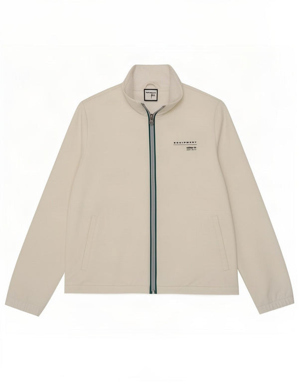 Giacca da ginnastica oversize da donna Adidas UK 6 XS poliestere bianco