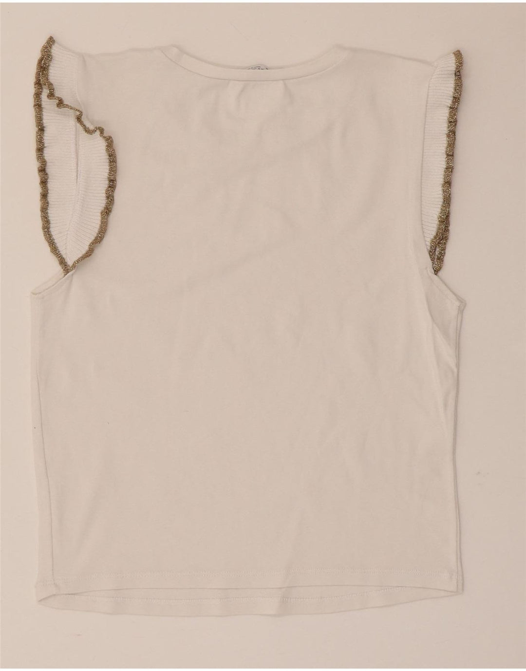 Top senza maniche in camicetta da donna Zara UK 12 bianco medio