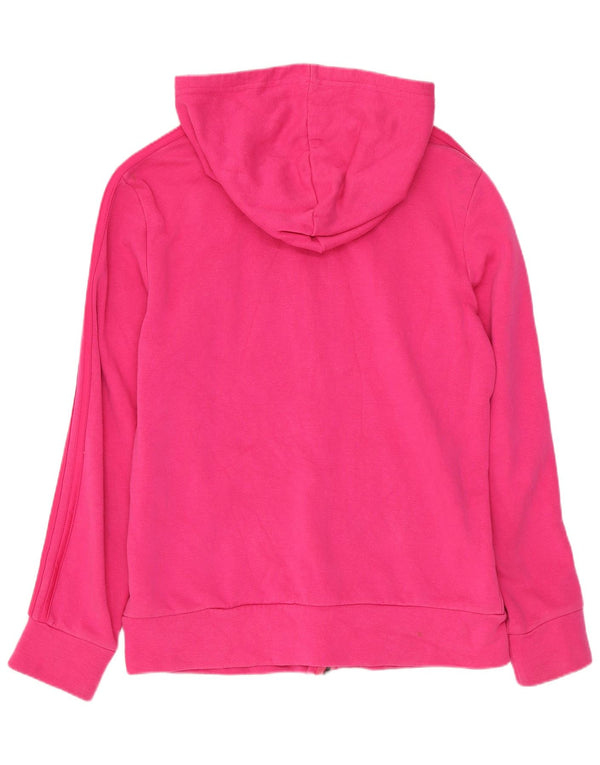 Maglione con cappuccio e zip da donna Adidas UK 12/14 Cotone rosa medio