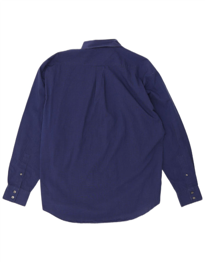 Camicia da uomo Yves Saint Laurent grande in cotone blu navy