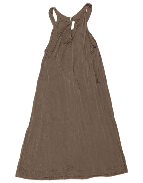 Cerruti 1881 Womens Halter Dress UK 10 Small Grey Viscose