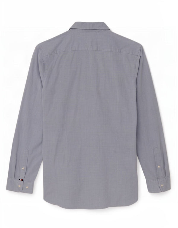 Camicia slim fit da uomo Tommy Hilfiger 2XL cotone geometrico blu
