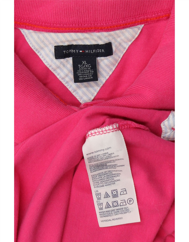TOMMY HILFIGER Polo da donna UK 18 XL Cotone rosa