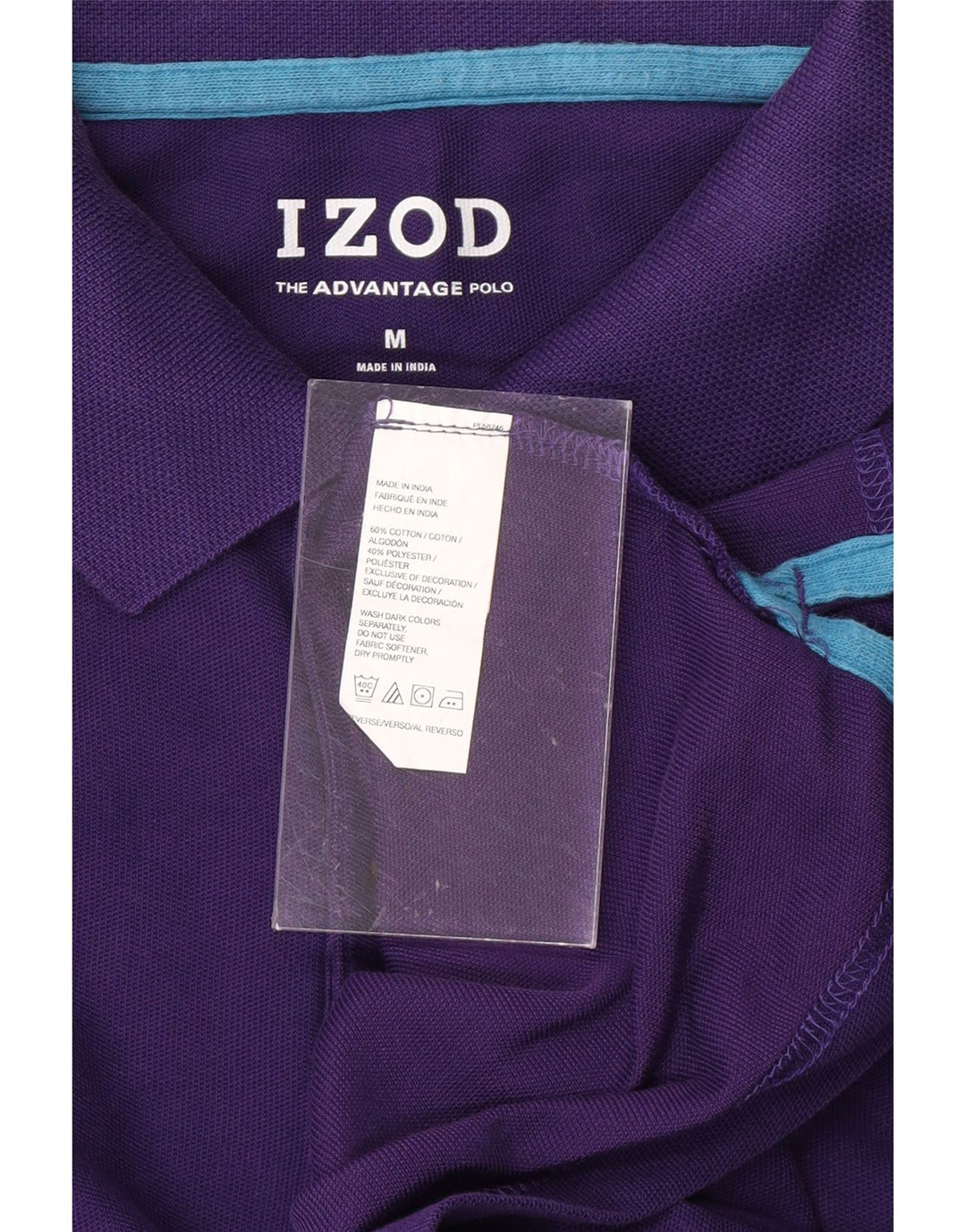 IZOD Mens Polo Shirt Medium Purple Cotton Vintage Izod and Second-Hand Izod from Messina Hembry 