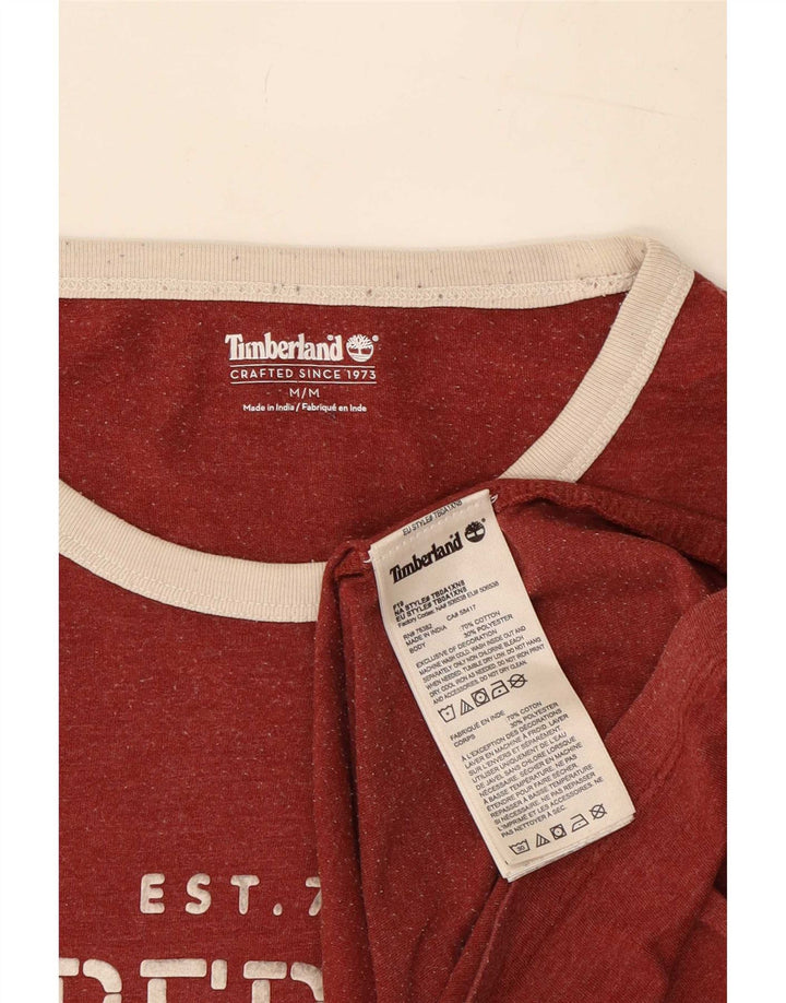 T-shirt grafica da uomo Timberland Top in cotone marrone medio medio