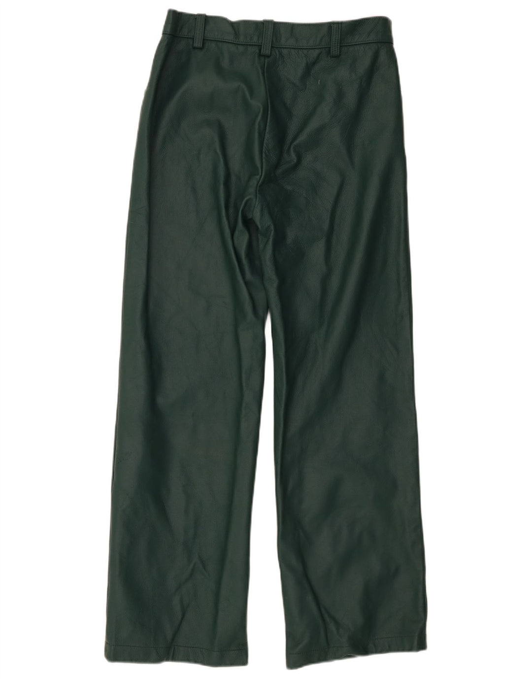 Pantaloni dritti in pelle vintage da donna W32 L29 Verde