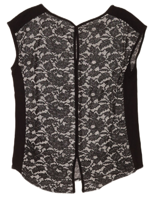 Camicetta da donna Oasis Top UK 10 Piccolo poliestere floreale nero