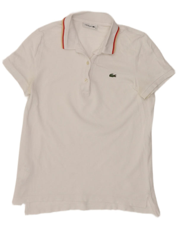 Polo da donna Lacoste taglia 38 media bianca