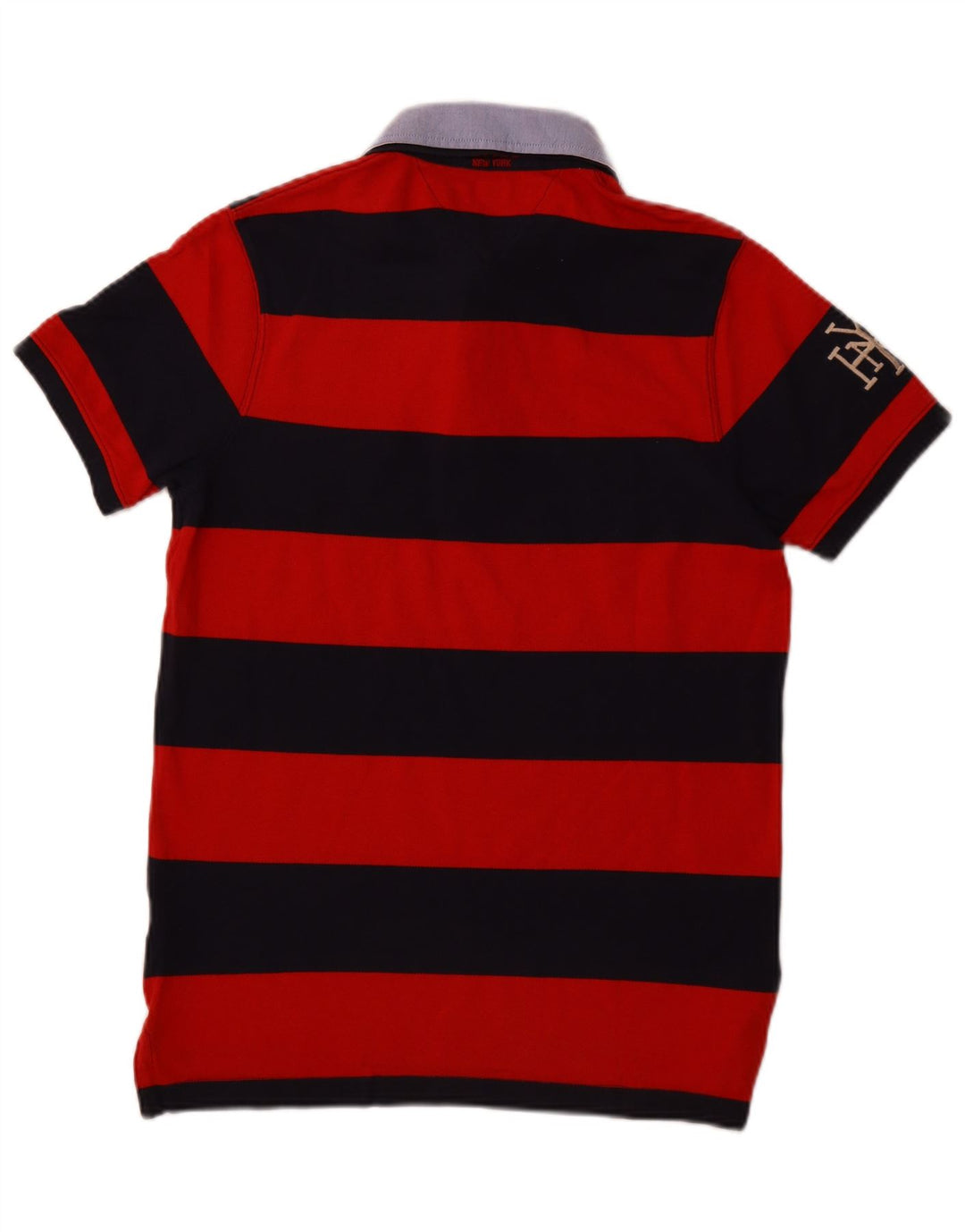 TOMMY HILFIGER Polo da rugby grafica slim fit da uomo a righe rosse medie
