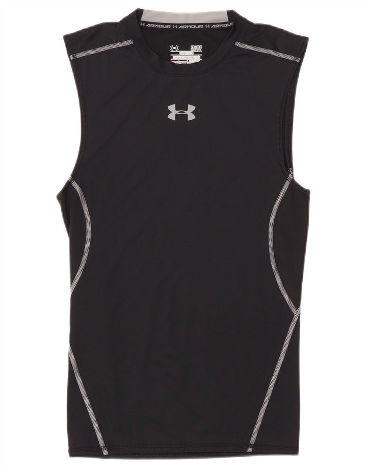 Canottiera grafica da uomo Under Armour Heat Gear piccola nera