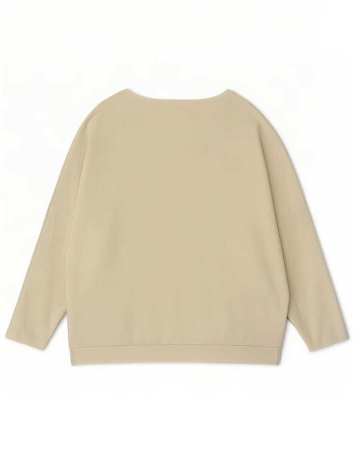 Desigual Camicetta oversize da donna Top UK 16 Grande poliestere floreale beige