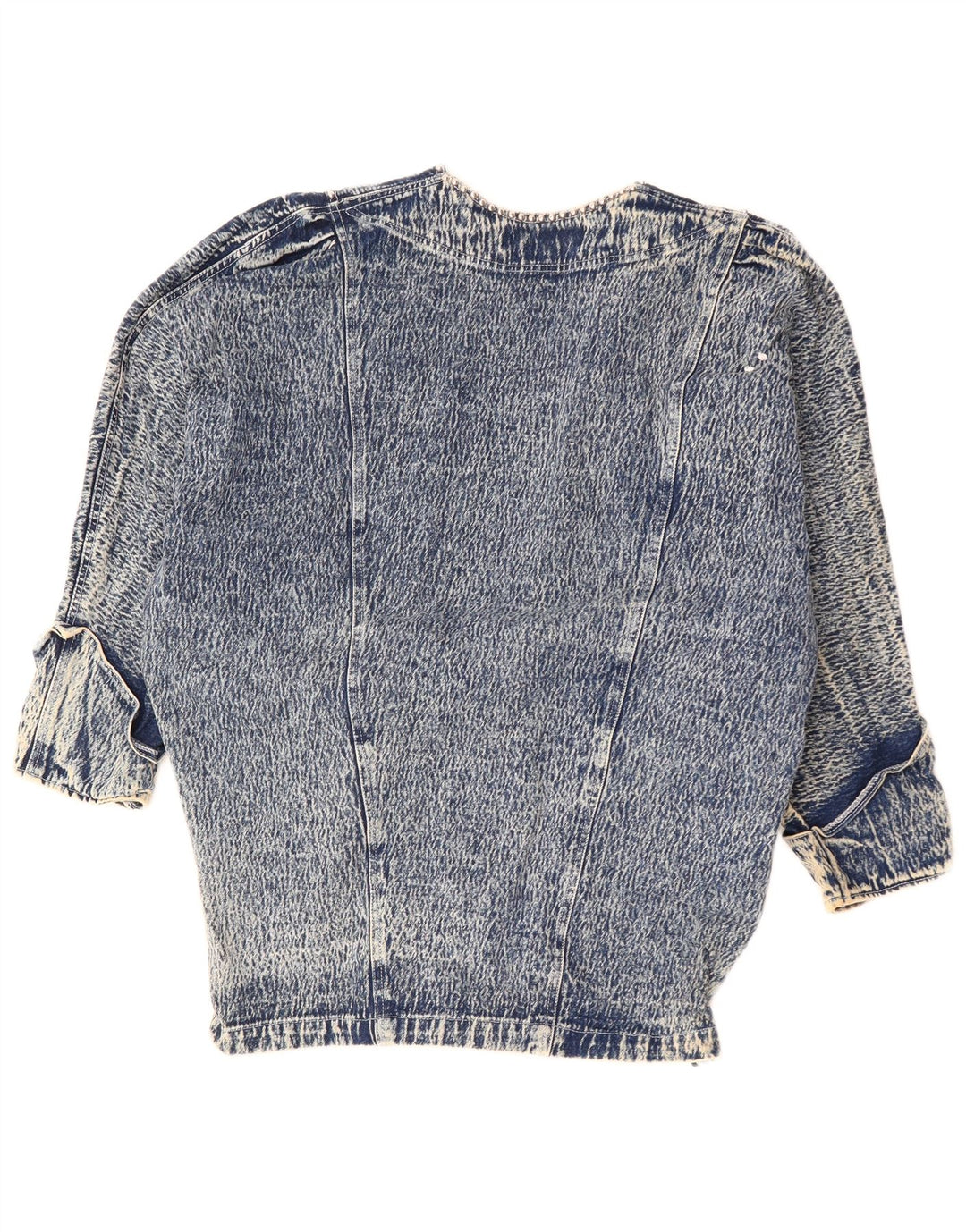 JAZZINO Giacca in denim oversize da donna con maniche a 3/4 UK 18 XL Blu floreale