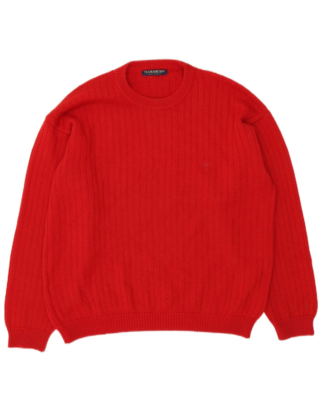 Maglione da uomo girocollo Il Granchio XL in lana rossa