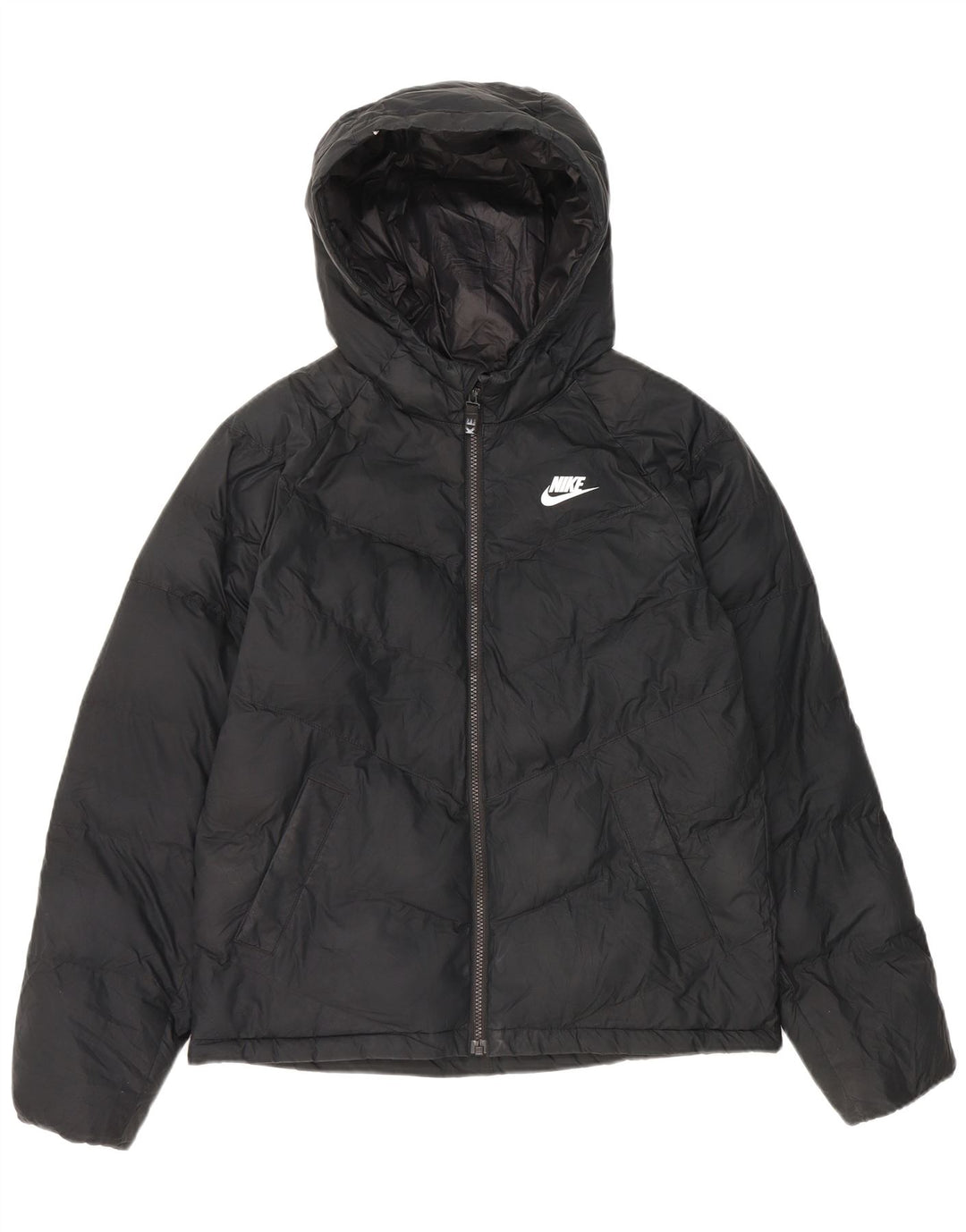 Giacca imbottita con cappuccio Nike da bambino 13-14 anni XL poliestere nero