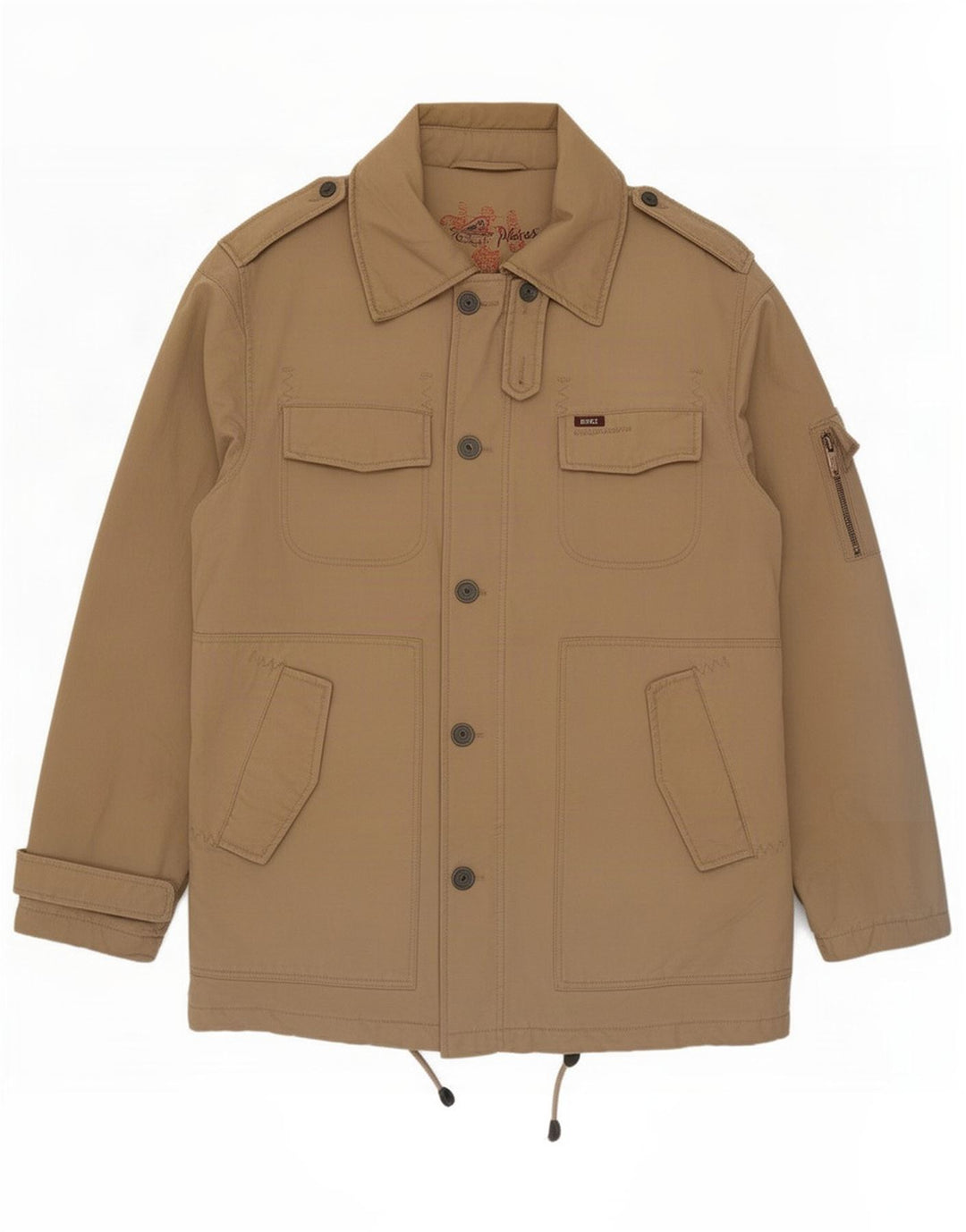 Cappotto imbottito militare da uomo Rifle UK 38 Cotone beige medio