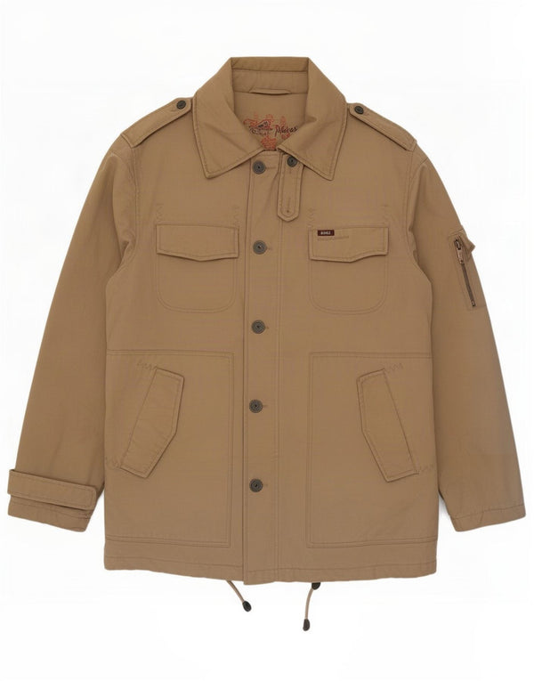 Cappotto imbottito militare da uomo Rifle UK 38 Cotone beige medio