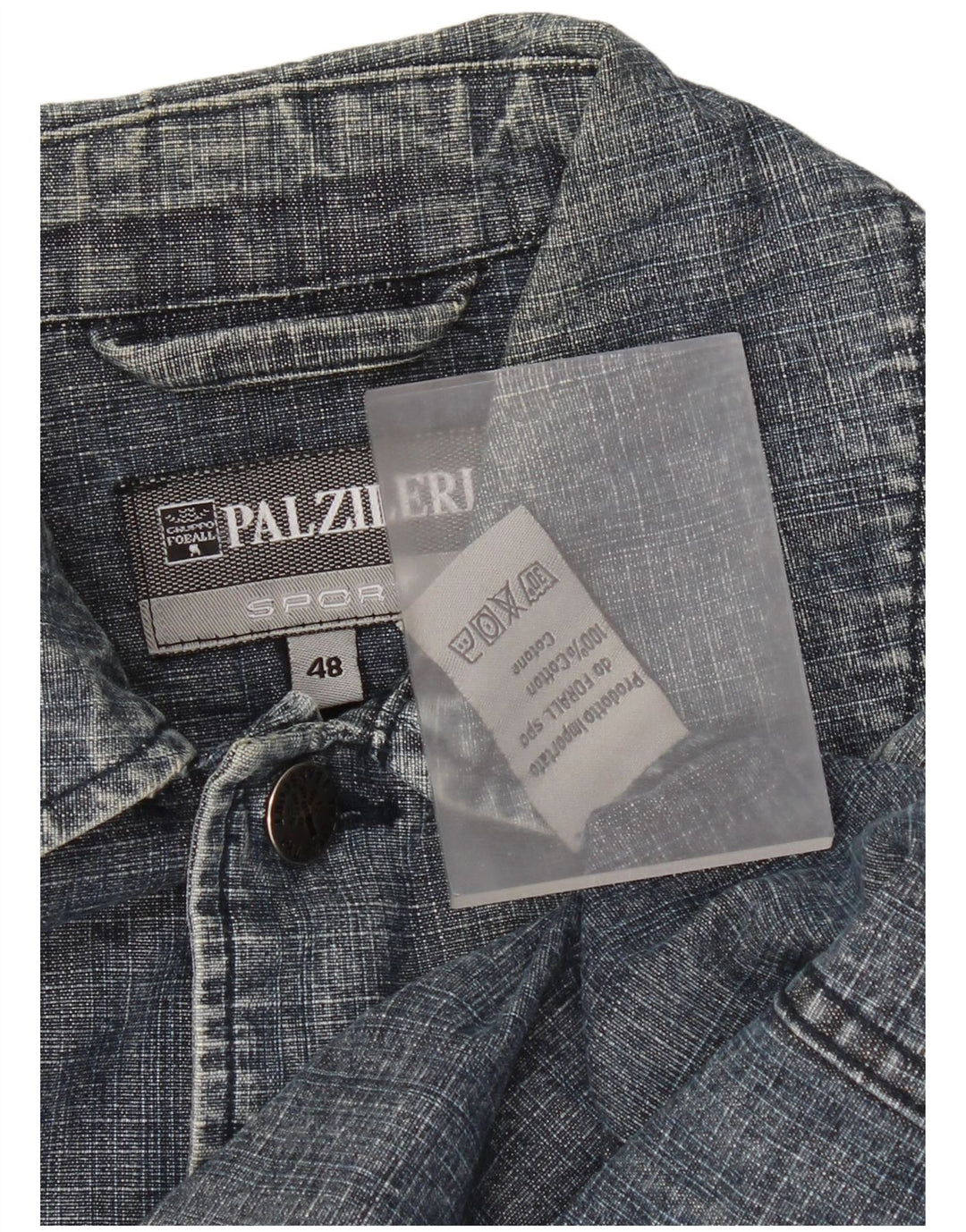 Giacca in denim da uomo Pal Zileri IT 48 Cotone blu medio