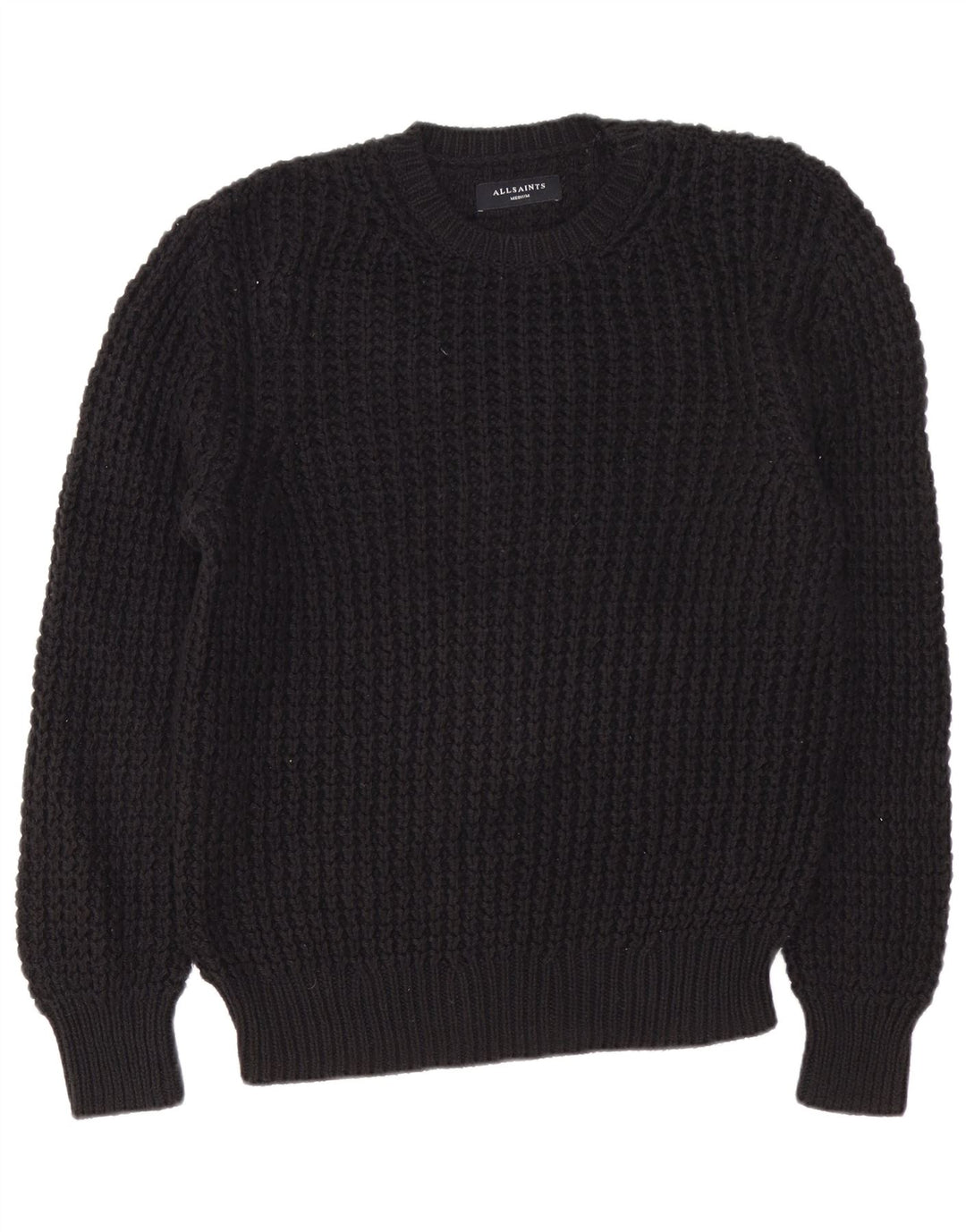 Maglione maglione girocollo da uomo All Saints in cotone nero medio