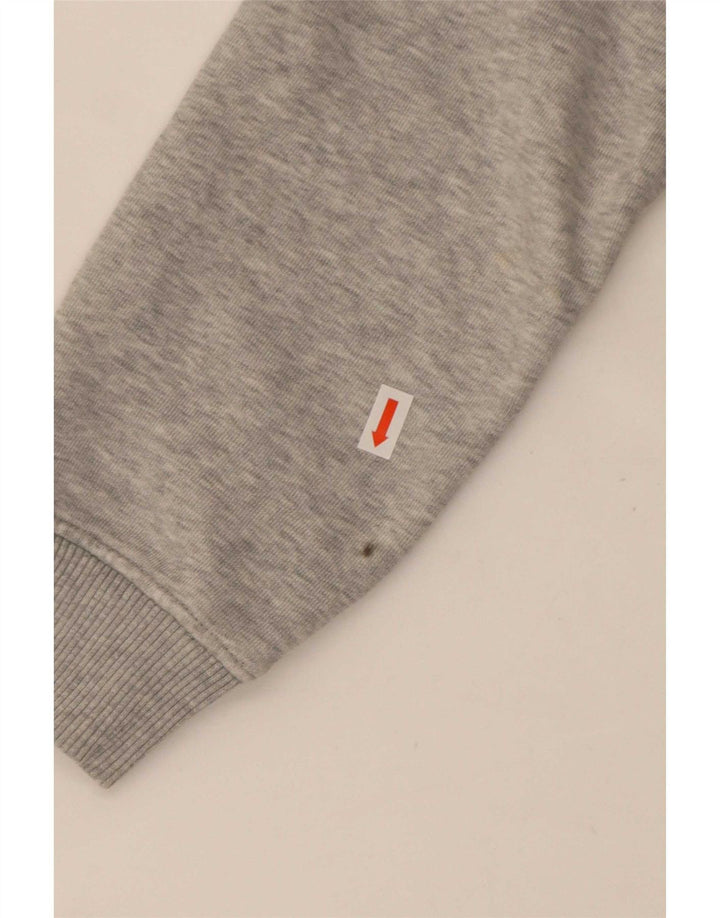 Tommy Hilfiger Donna Crop Oversize Felpa Maglione UK 10 Piccolo Grigio