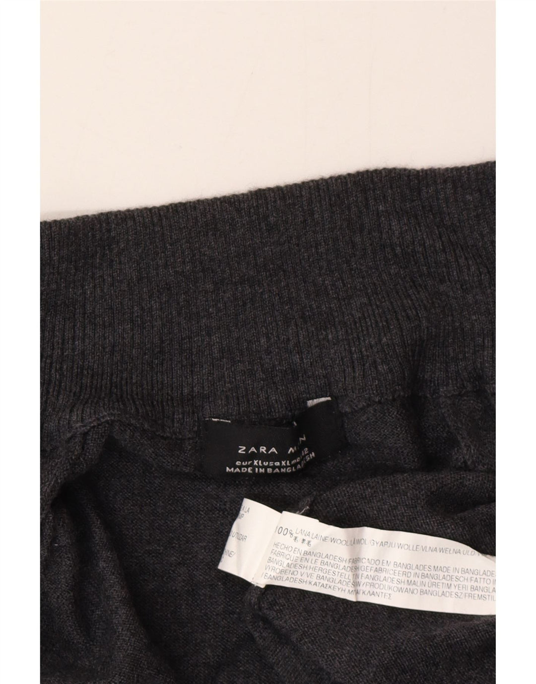 Maglione cardigan da uomo Zara XL in lana grigia